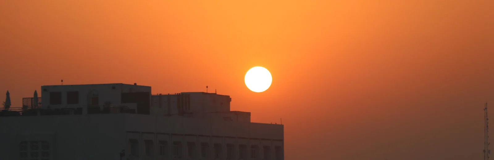 Skyline of Bedipara, Rajkot at golden hour