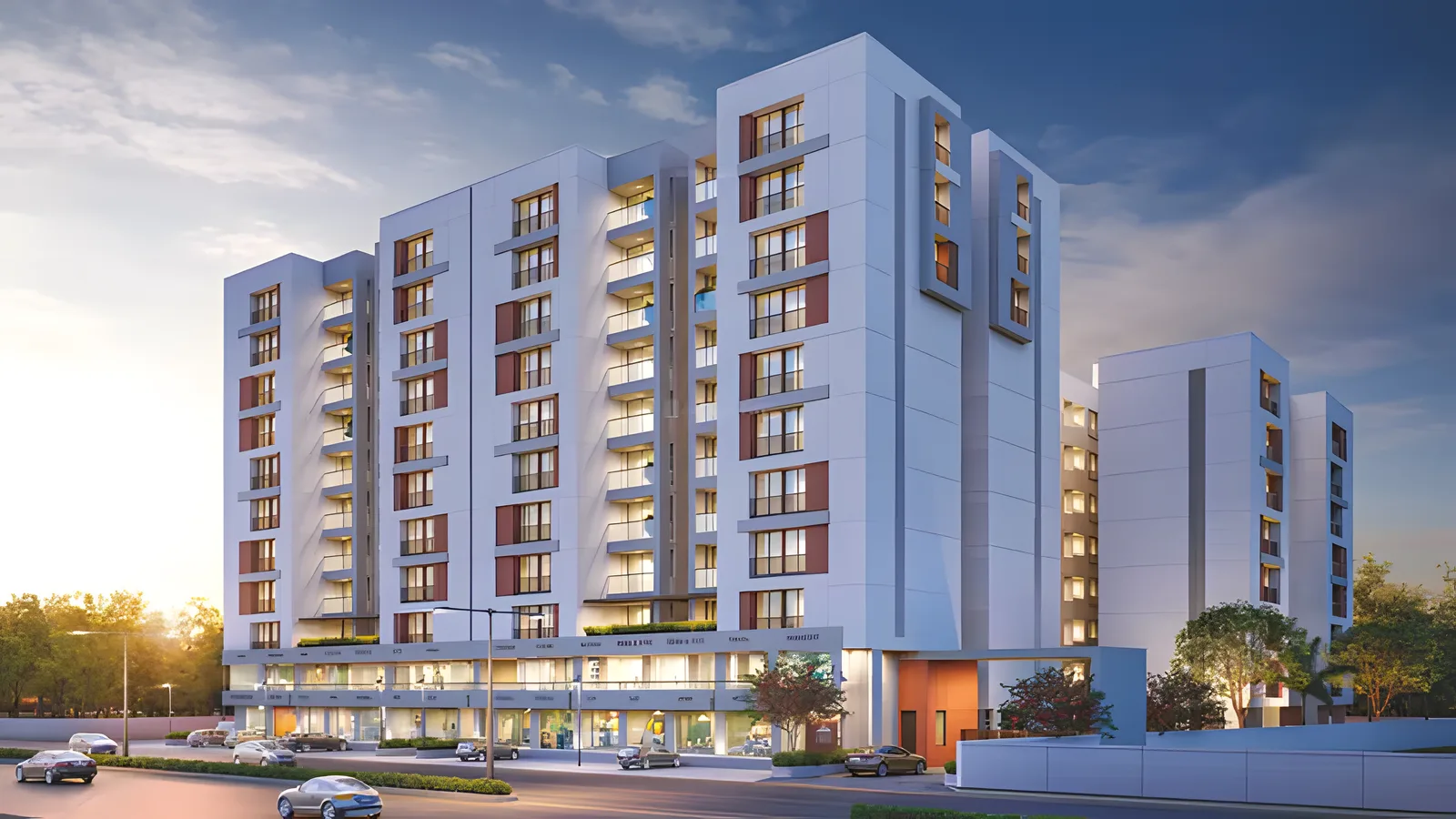 Aerial view of Gandhi Smruti Society, Rajkot