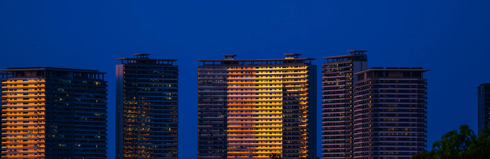 Skyline of Ganjibada, Rajkot at golden hour
