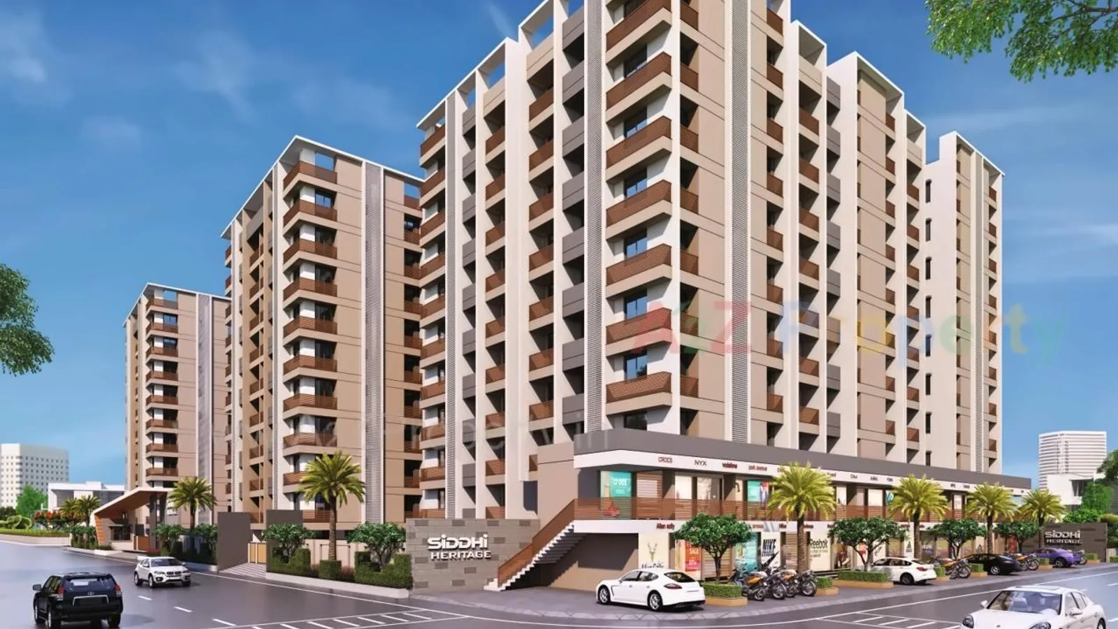 Aerial view of Harsh Sidhi Society, Rajkot