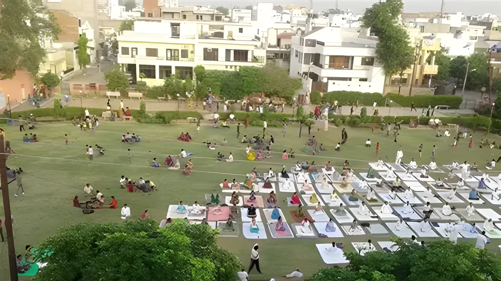 Aerial view of Jamna Park Society, Rajkot