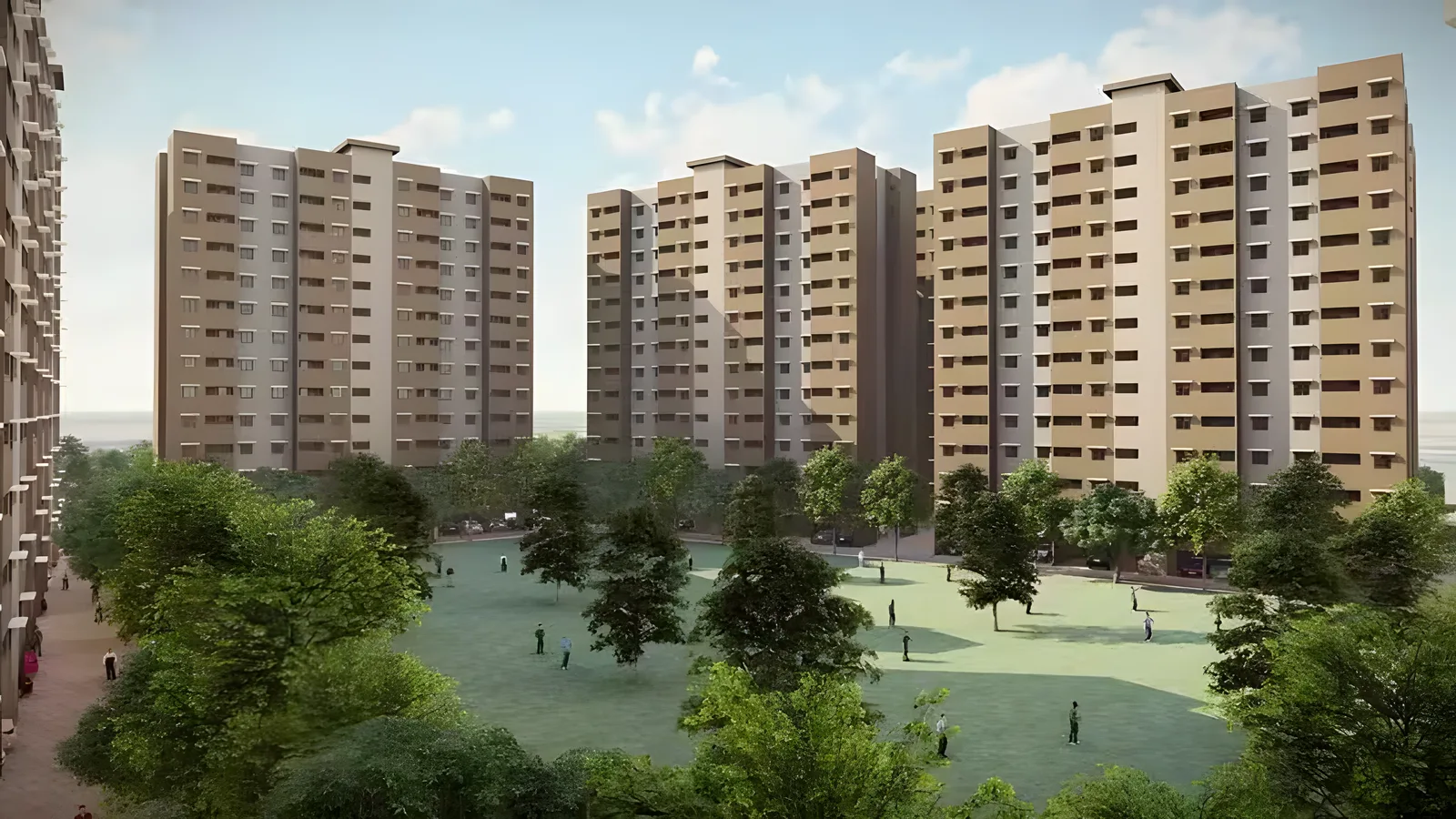 Aerial view of Jay Jawan Jay Kisan Society, Rajkot