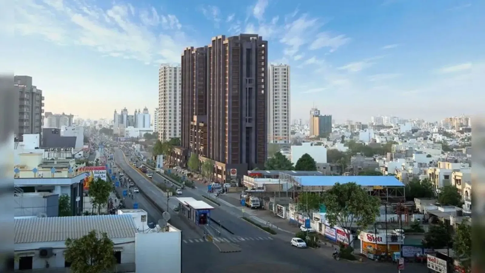 Aerial view of Mayur Nagar, Rajkot