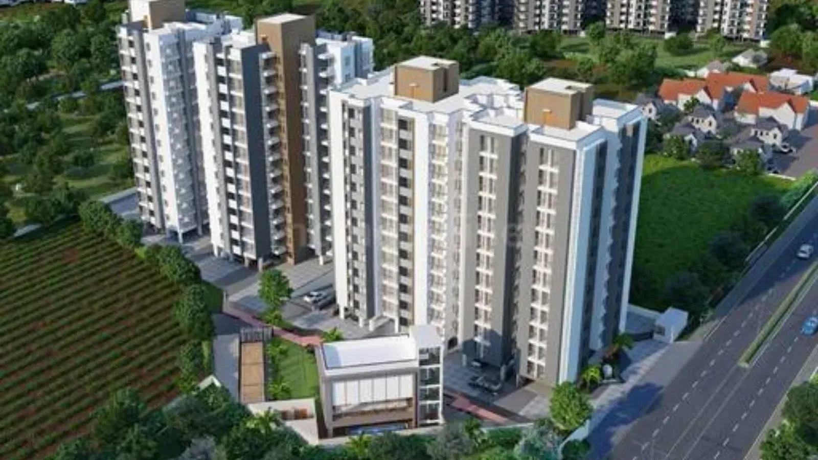 Aerial view of Ram Nagar Near Sarvodya Society, Rajkot