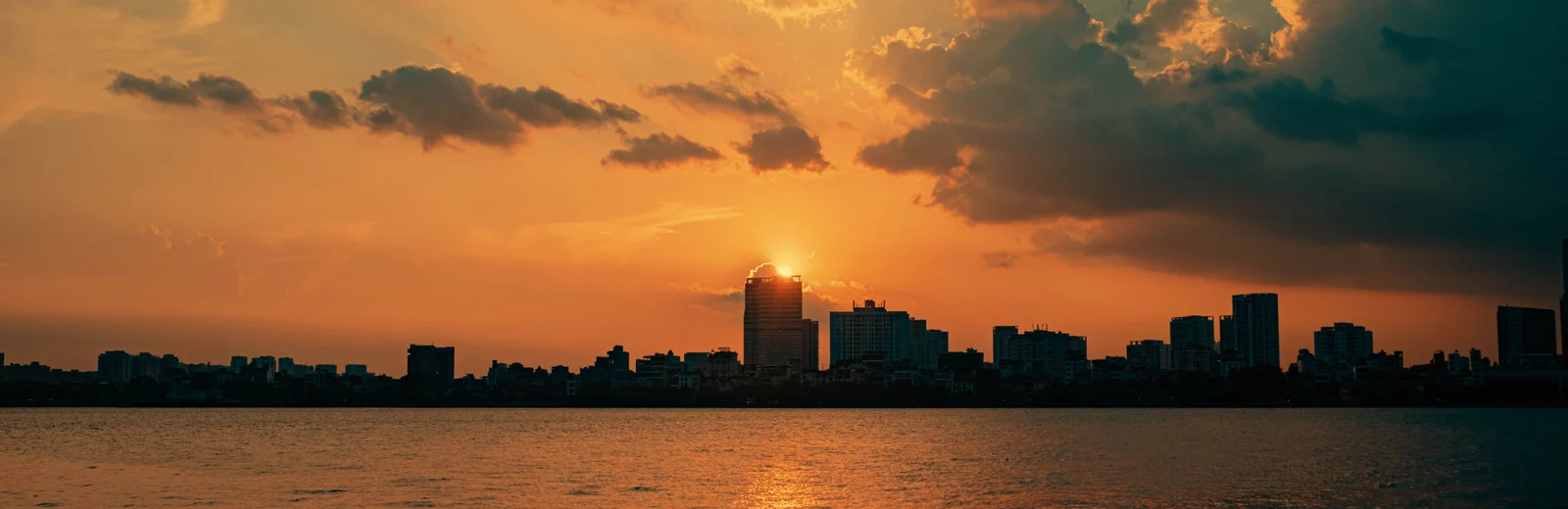 Skyline of Sai Nath Industries, Rajkot at golden hour