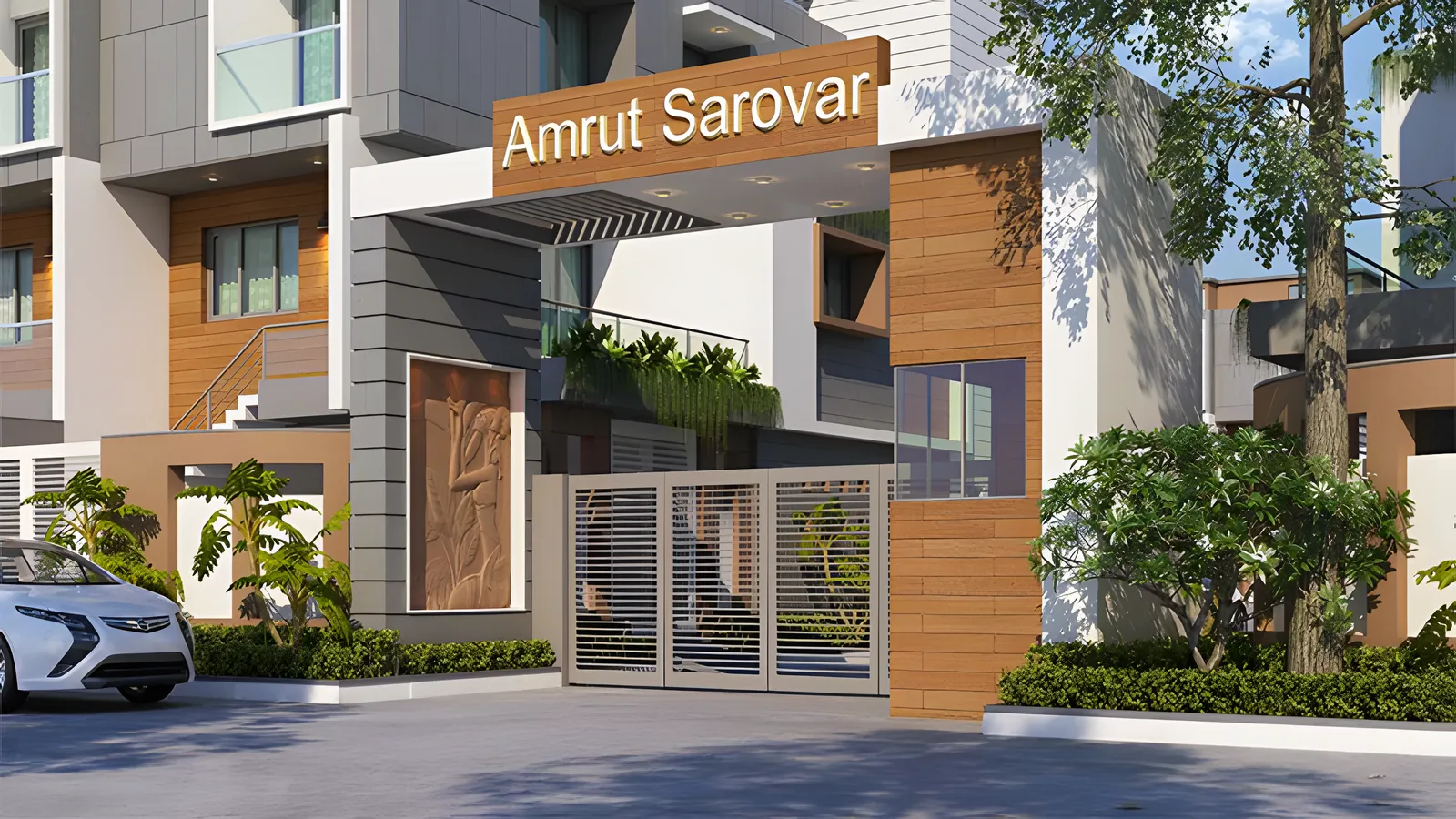 Aerial view of Sarovar Society, Rajkot