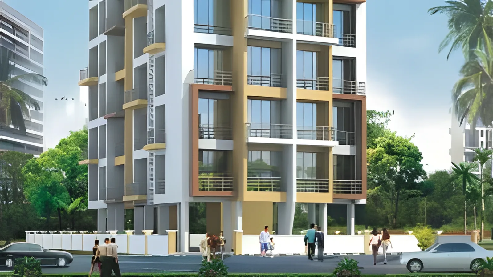 Aerial view of Shakti Society, Rajkot