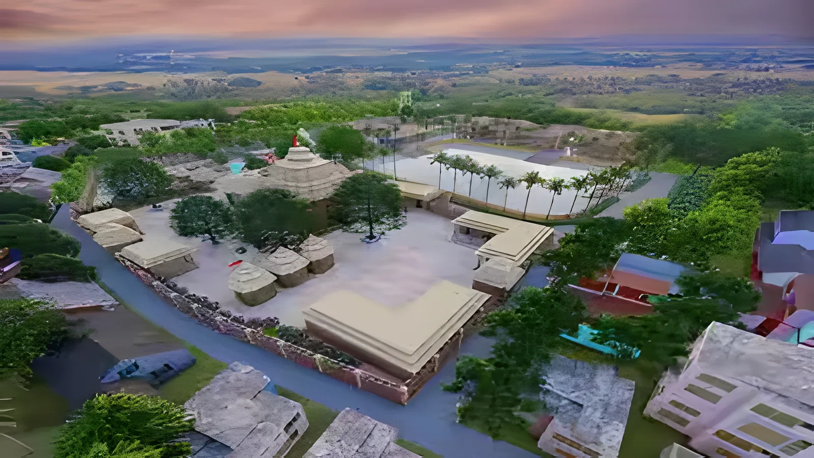 Aerial view of Shri Ramnath Park, Rajkot