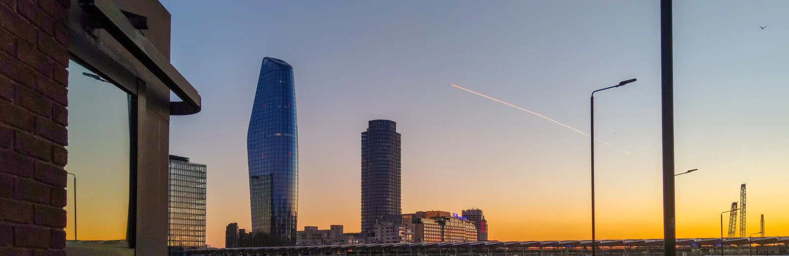 Skyline of Ichhapor, Surat at golden hour