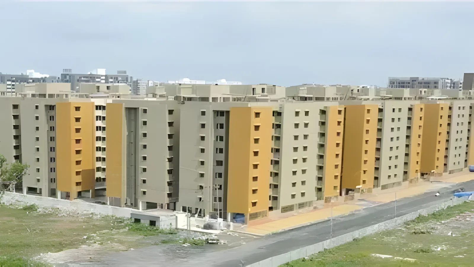 Aerial view of Jagriti Society, Surat
