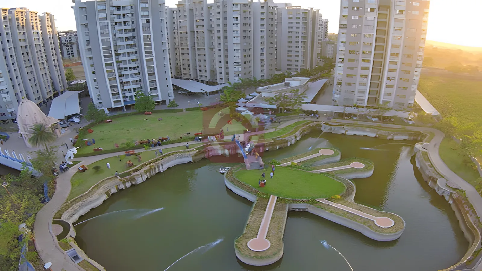 Aerial view of Kharvar Nagar, Surat