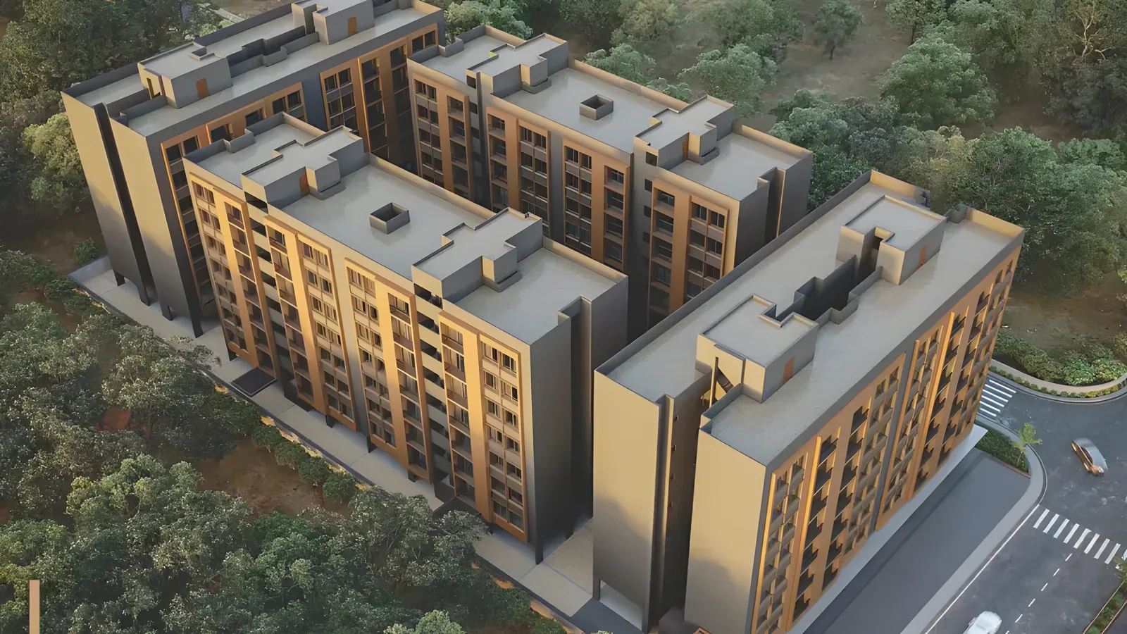Aerial view of Kosad, Surat