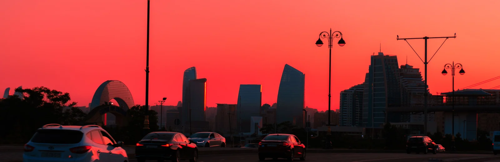 Skyline of Magdalla Port Colony, Surat at golden hour