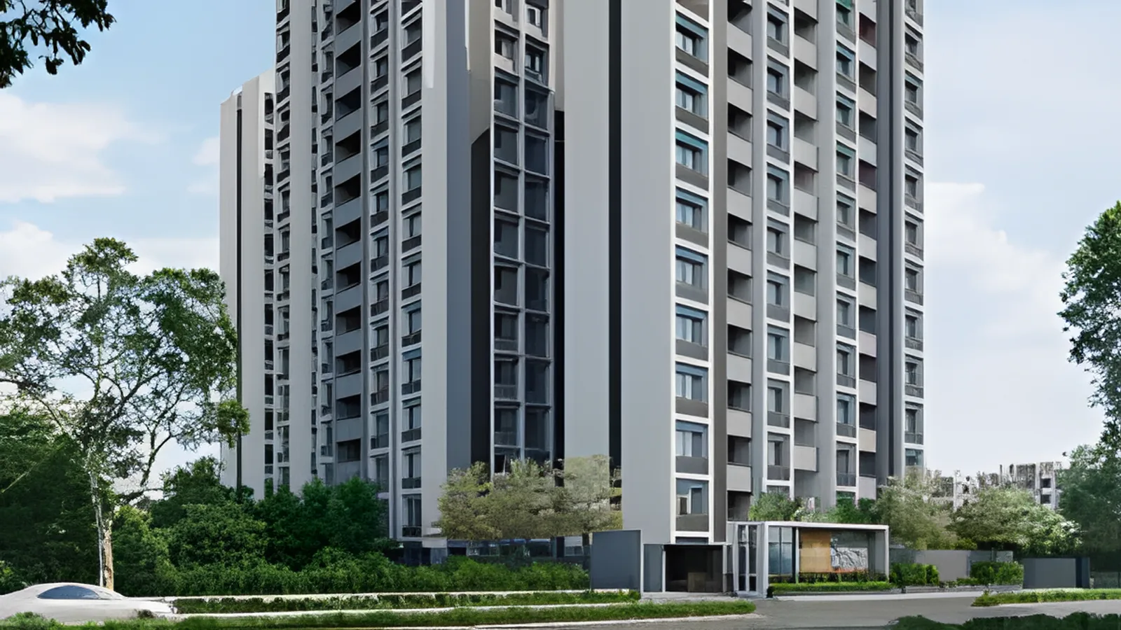 Aerial view of Mahatma Wadi, Surat