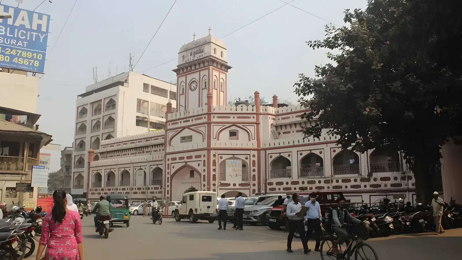 Aerial view of Momian Chowk, Surat
