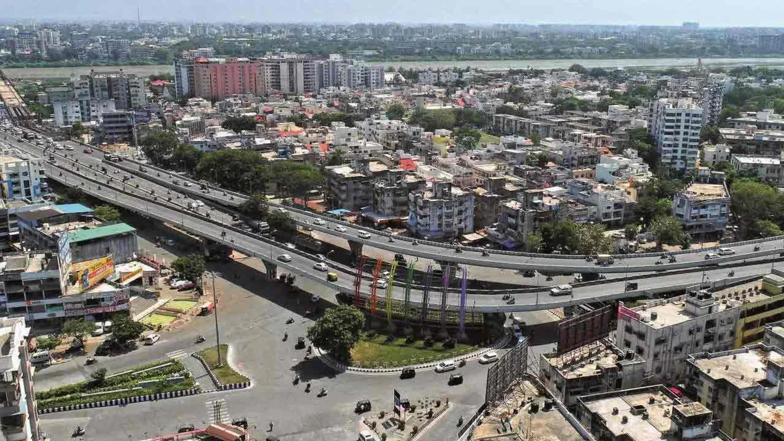 Aerial view of Momnawad, Surat
