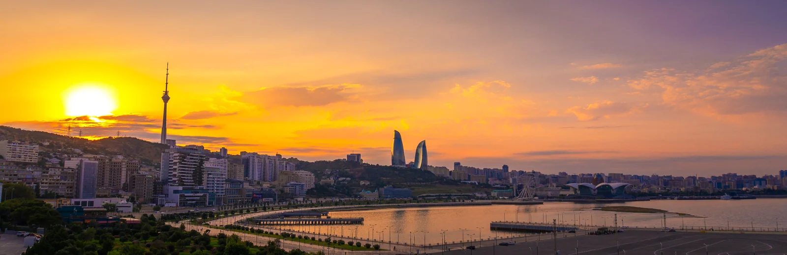 Skyline of Sabar Gam, Surat at golden hour