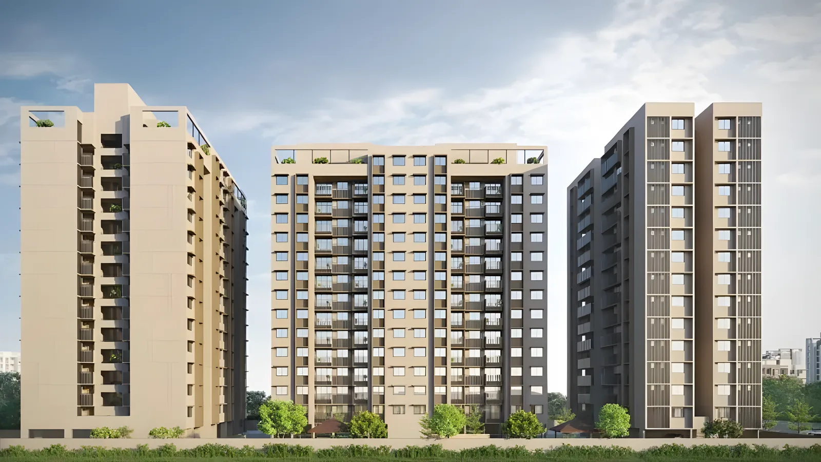 Aerial view of Sanjay Gandhi Nagar, Surat