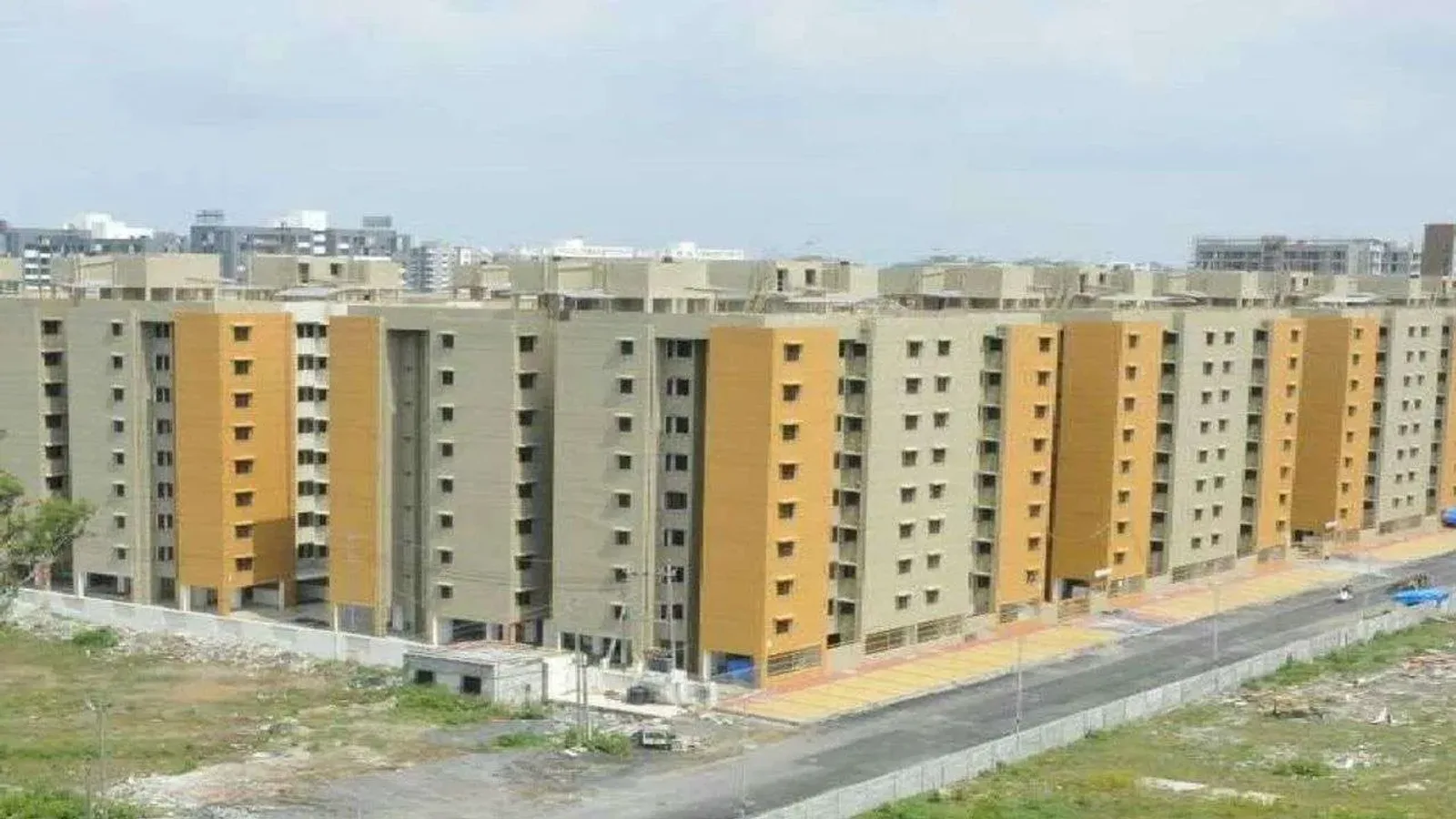 Aerial view of Shehabi Colony, Surat