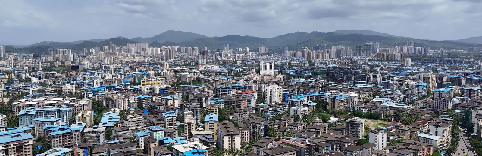 Skyline of Kausa, Thane at golden hour