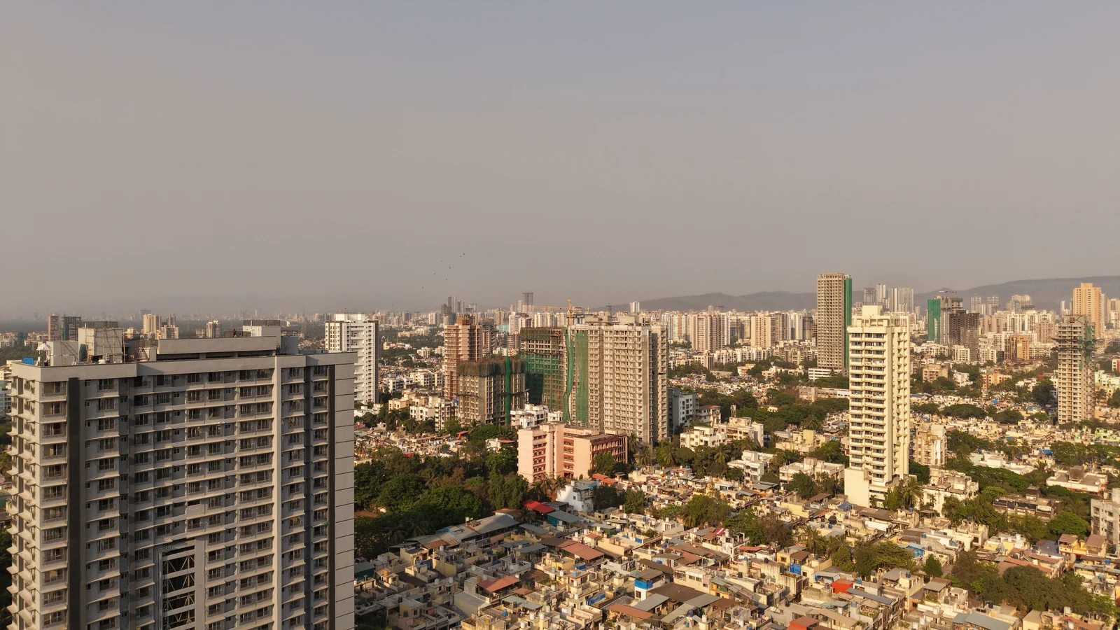 Aerial view of Kolbad, Thane