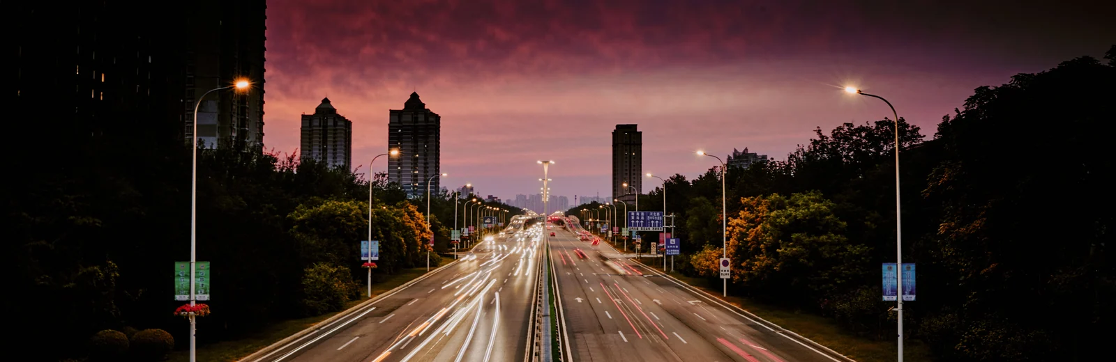 Skyline of Kolshet Road, Thane at golden hour