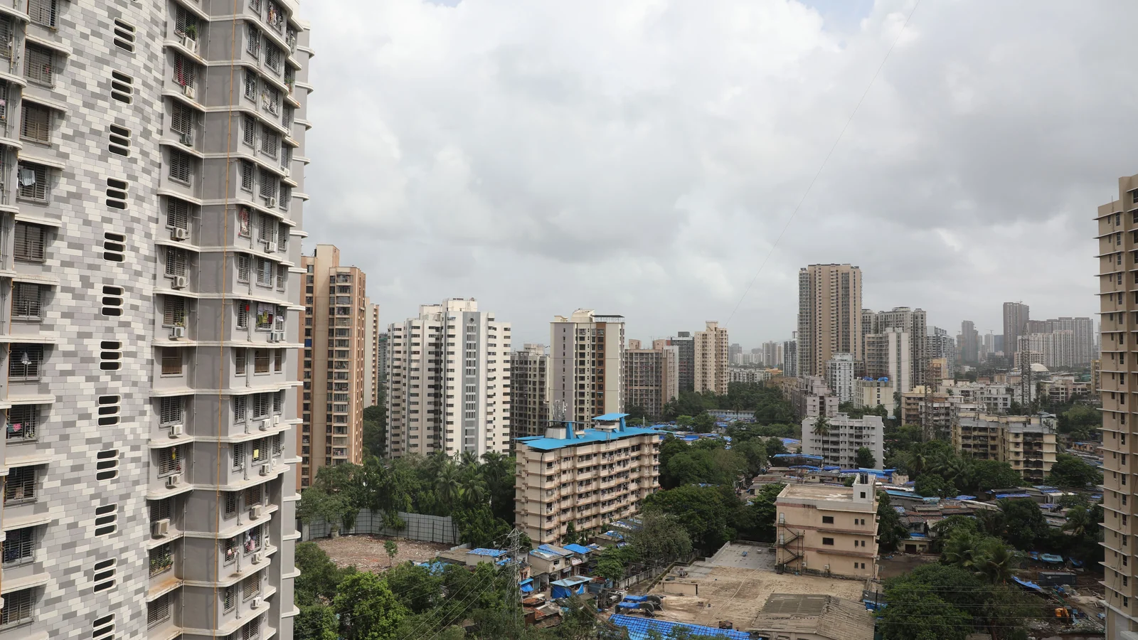 Aerial view of Shilphata, Thane