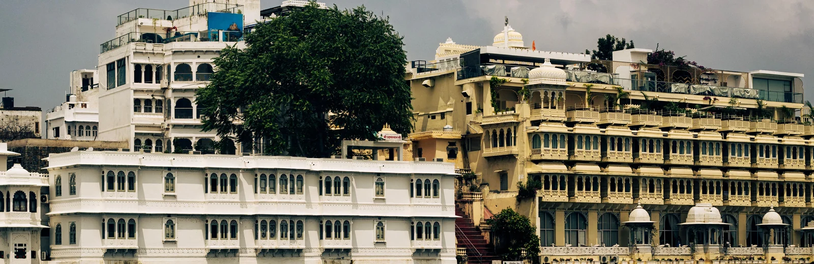 Skyline of Baleecha, Udaipur at golden hour