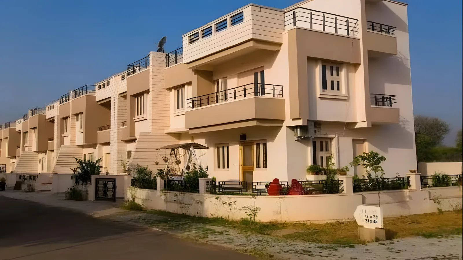 Aerial view of Bohra Ganesh Colony, Udaipur