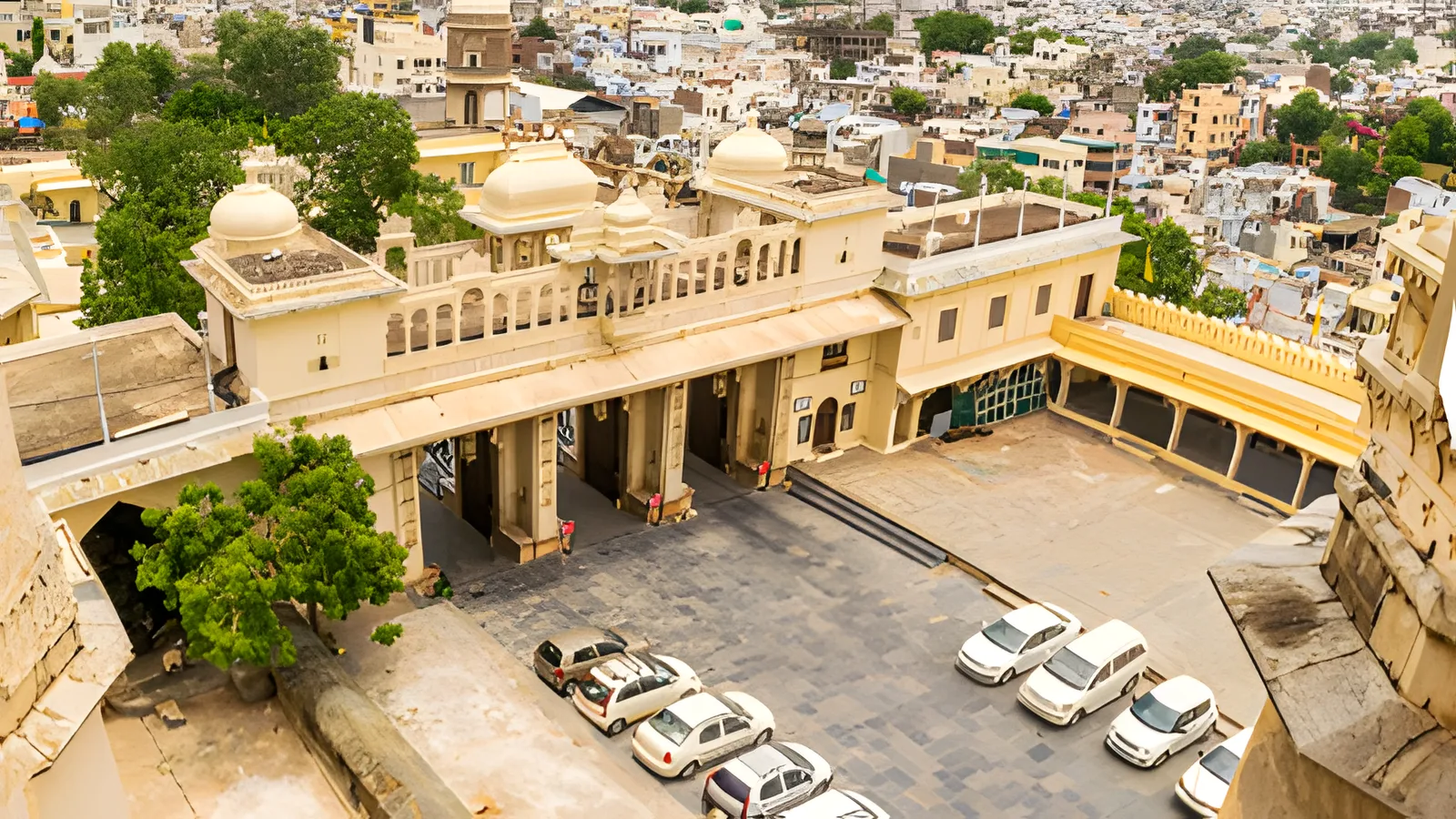Aerial view of Lalmagari, Udaipur