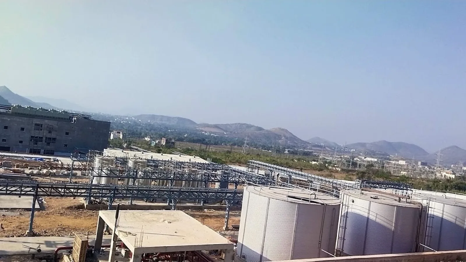 Aerial view of Madari Industrial Area, Udaipur