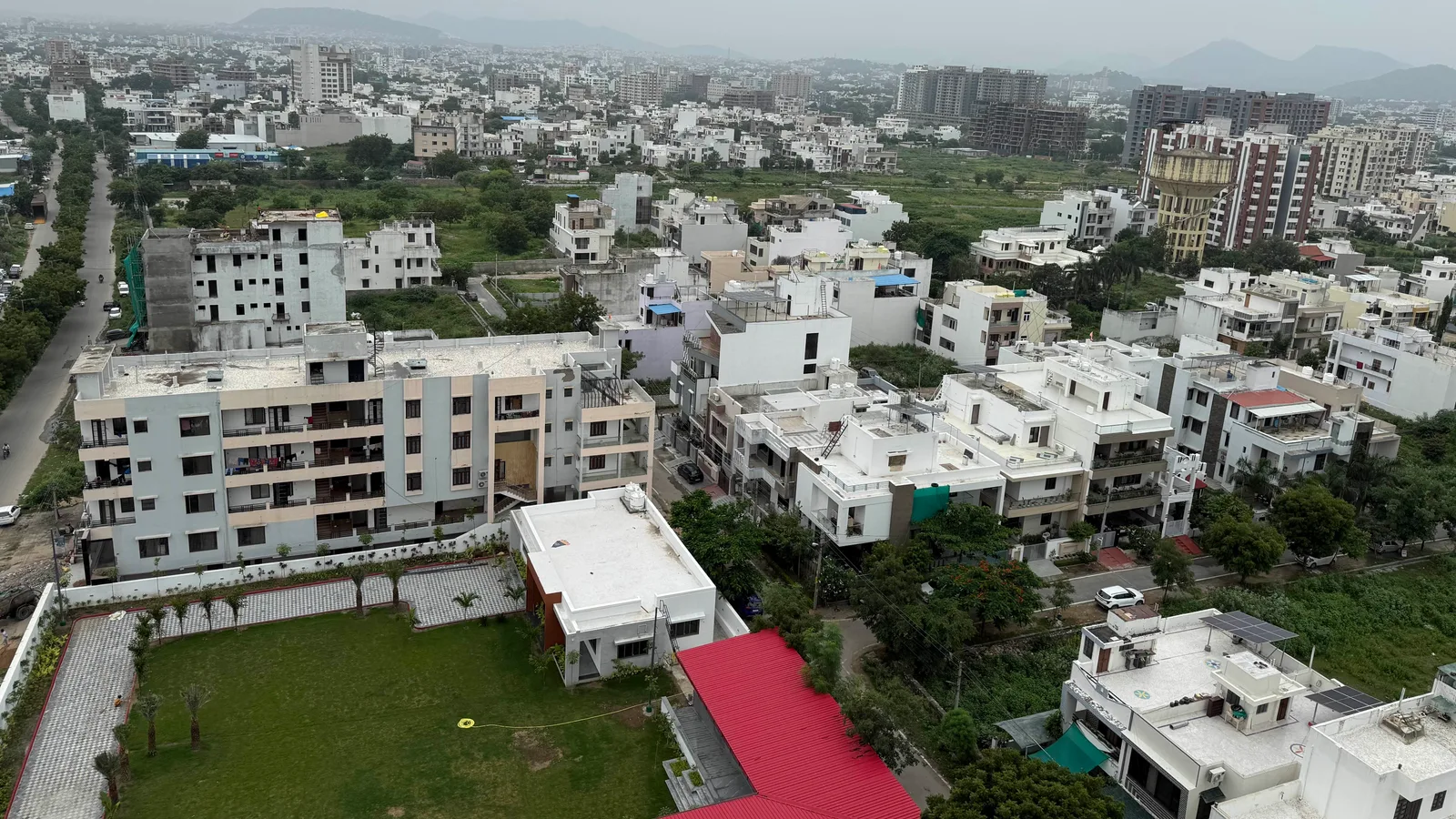 Aerial view of NB Nagar, Udaipur