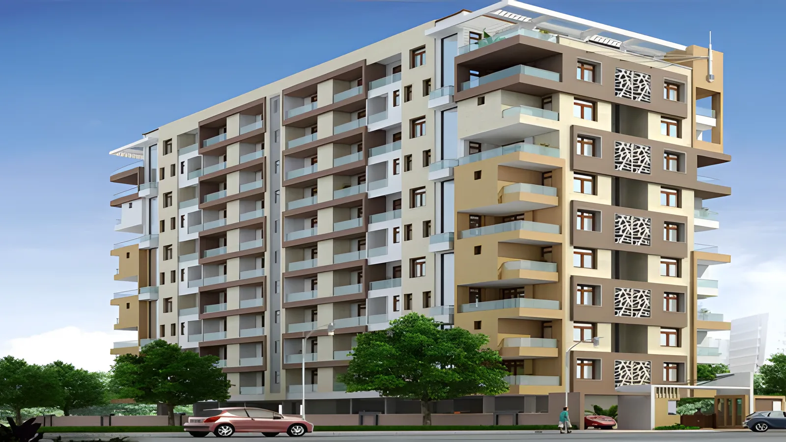 Aerial view of New Swami Nagar, Udaipur