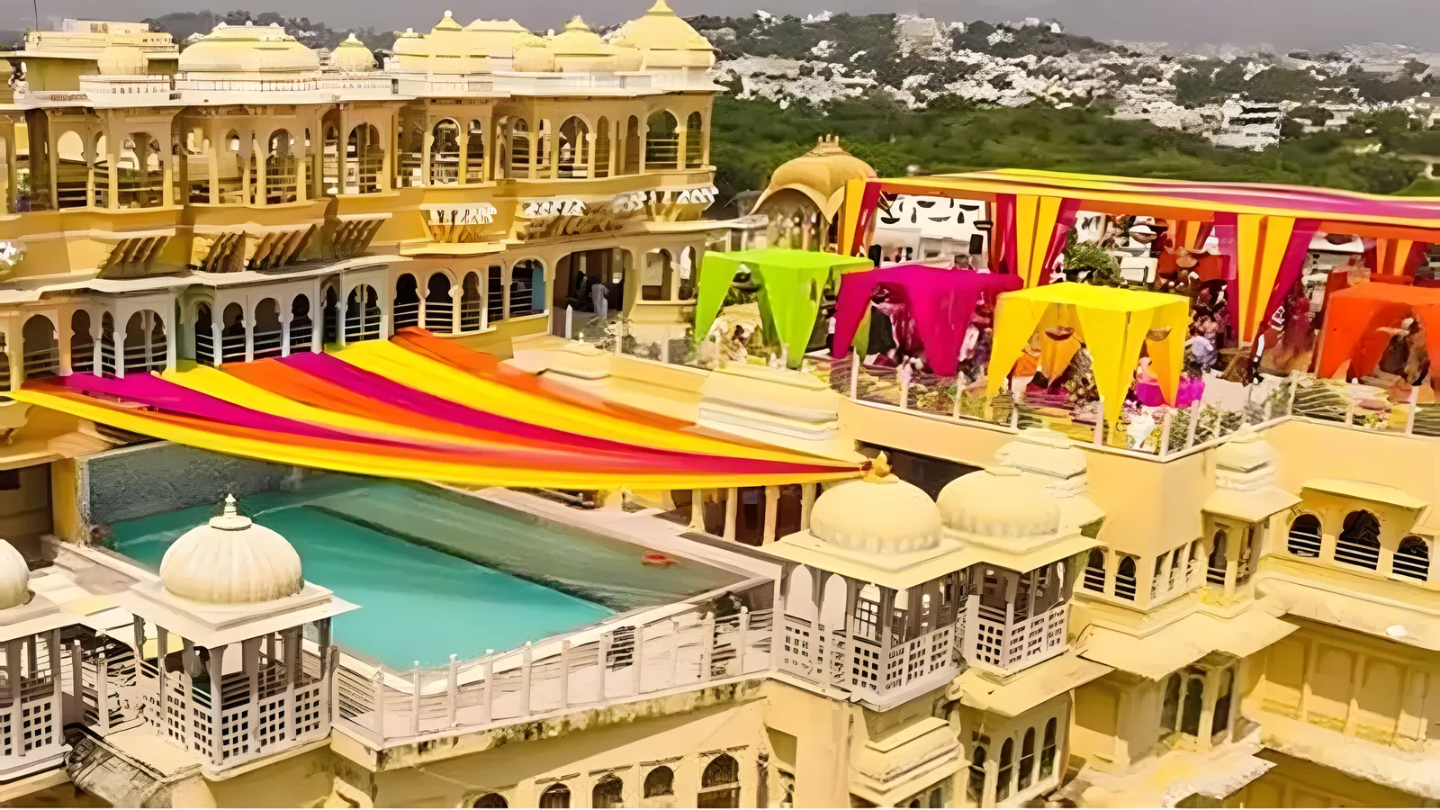 Aerial view of Prabhat Nagar, Udaipur