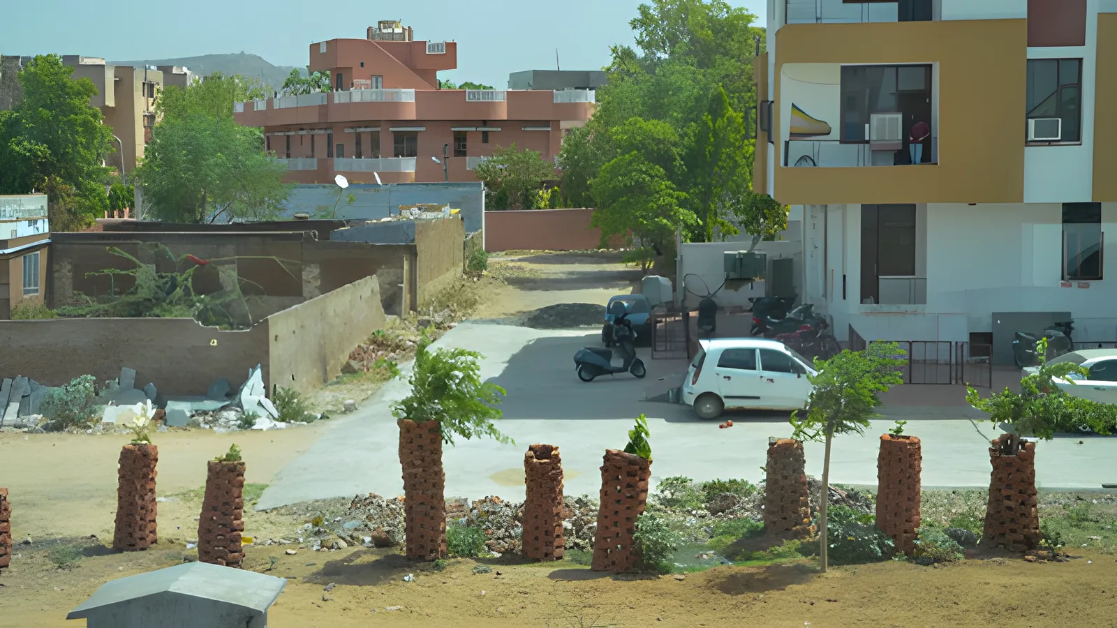Aerial view of Tebal Colony, Udaipur