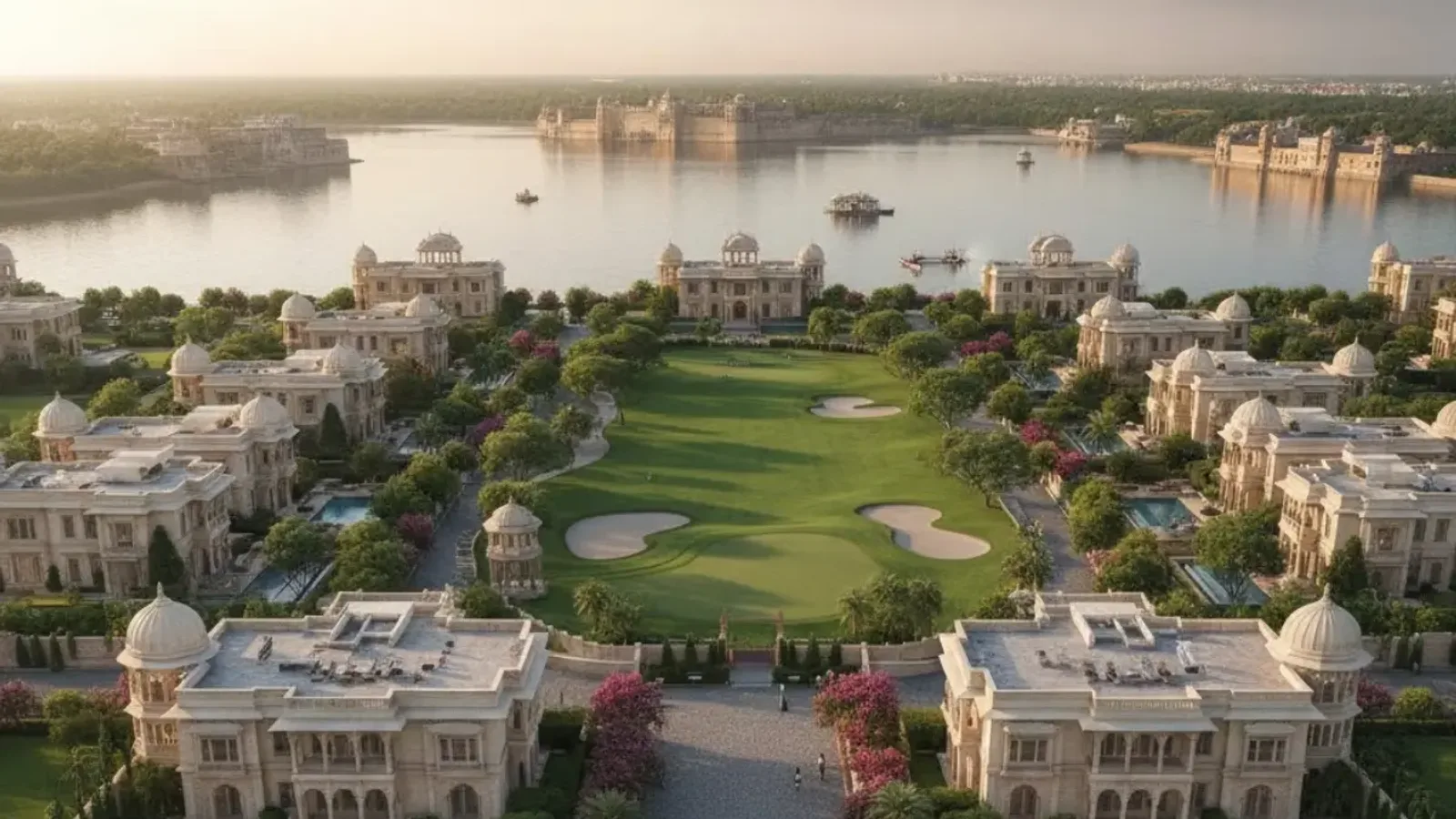 Aerial view of Uday Pratap Colony, Udaipur