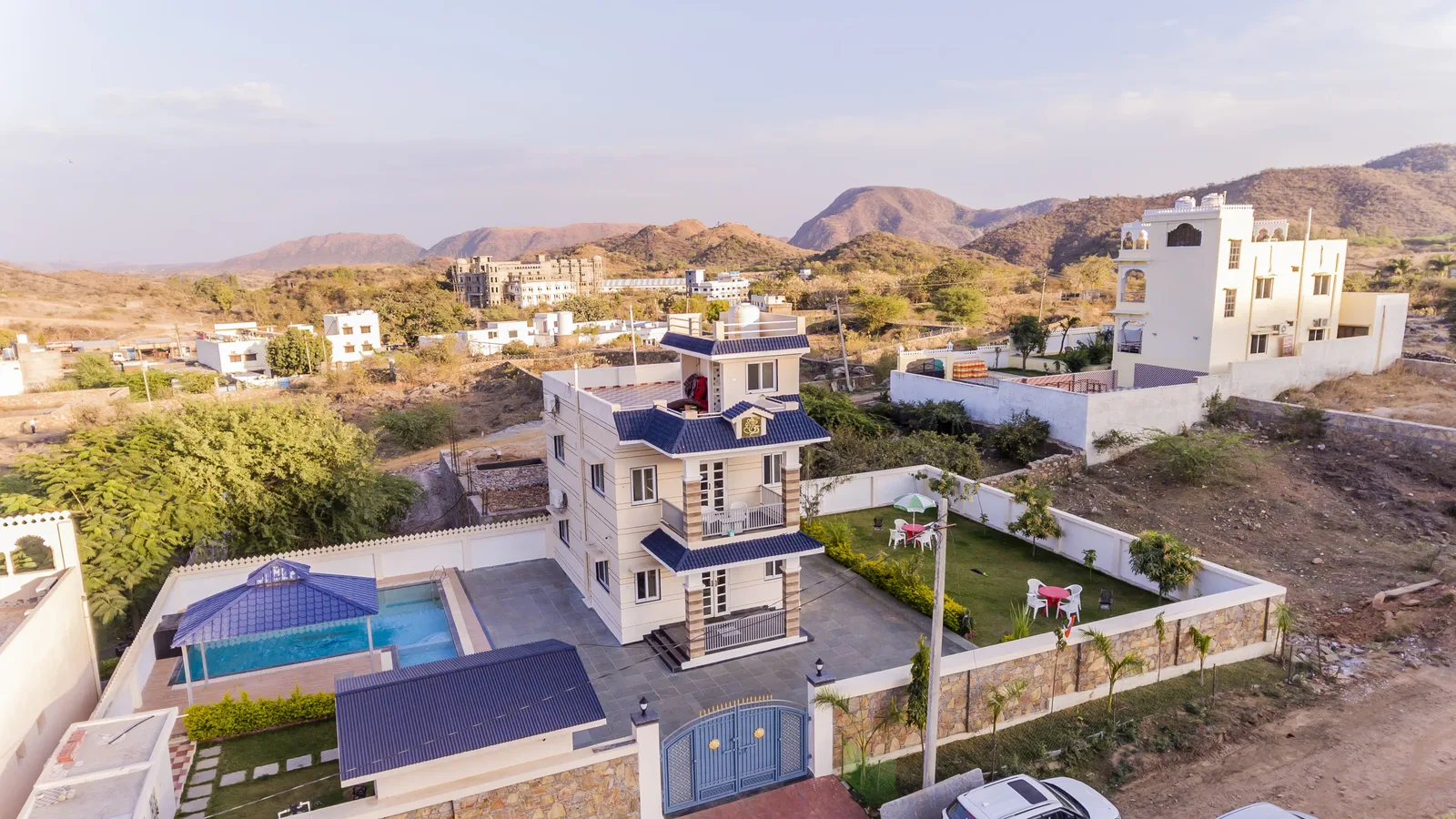 Aerial view of Vinayak Nagar, Udaipur
