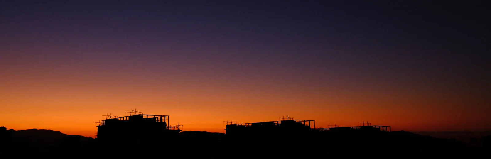 Skyline of Vivek Nagar, Udaipur at golden hour