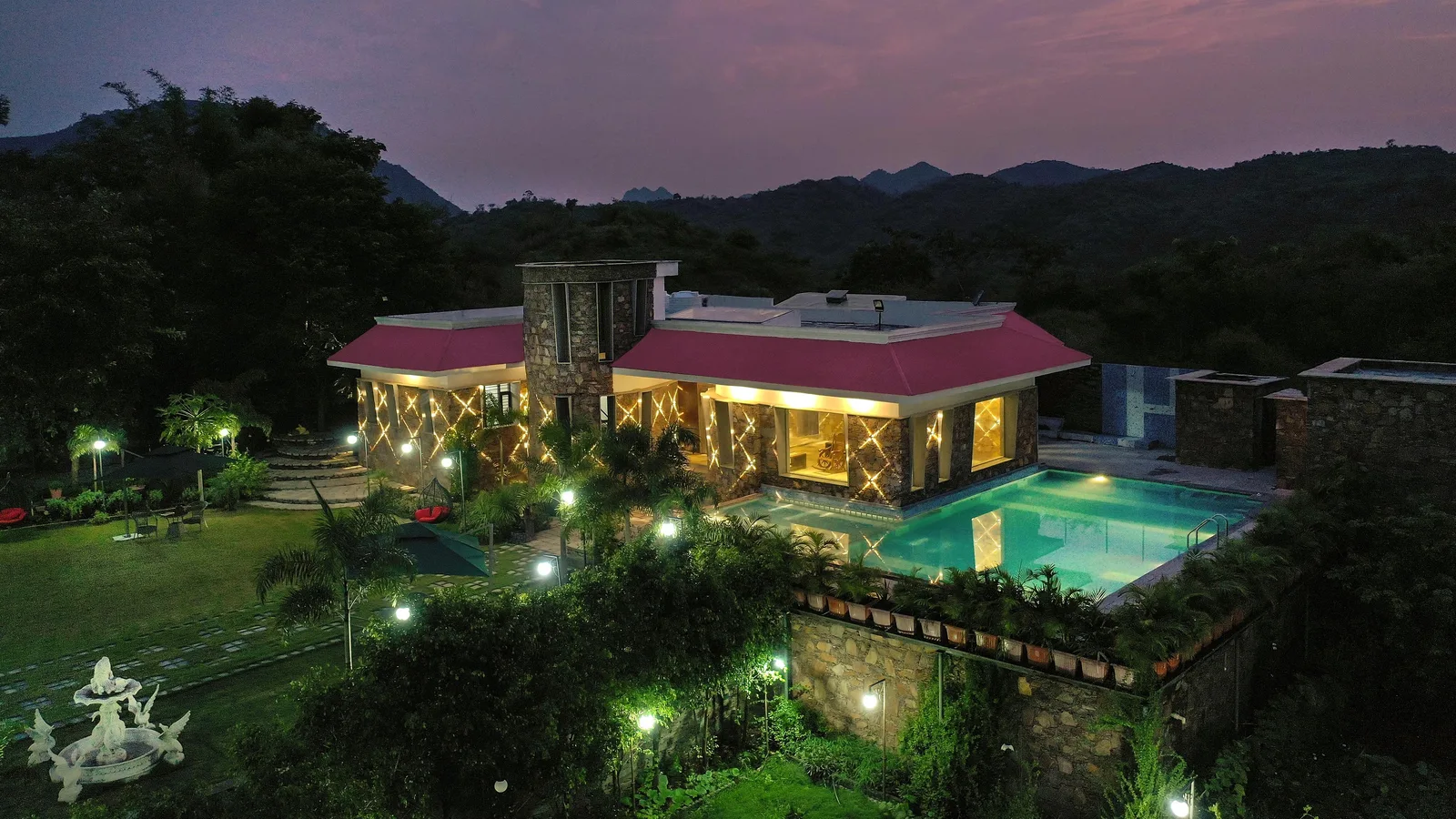 Aerial view of Vivek Nagar, Udaipur