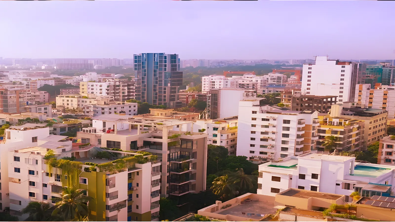 Aerial view of Datt Nagar, Vadodara