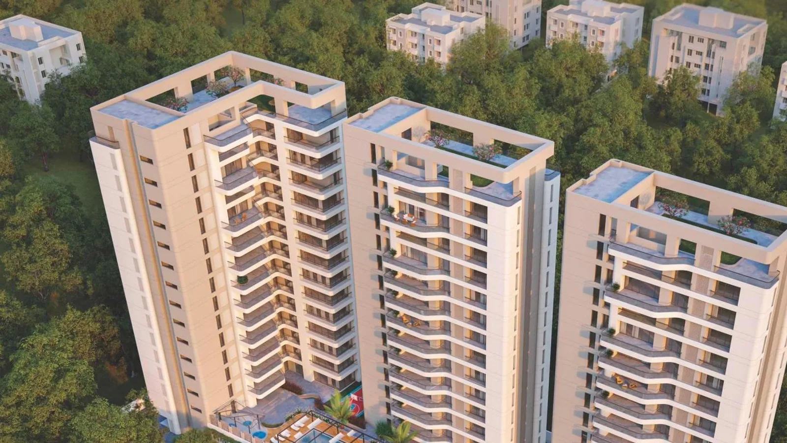 Aerial view of Gotri, Vadodara