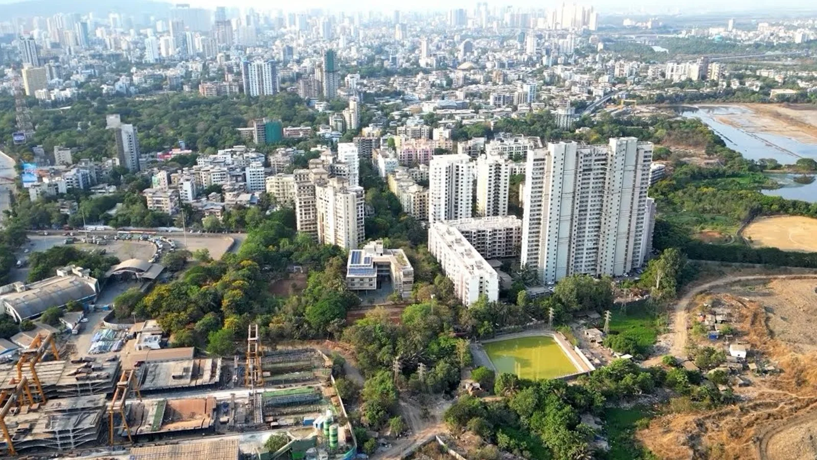 Aerial view of Hari Om Nagar, Vadodara