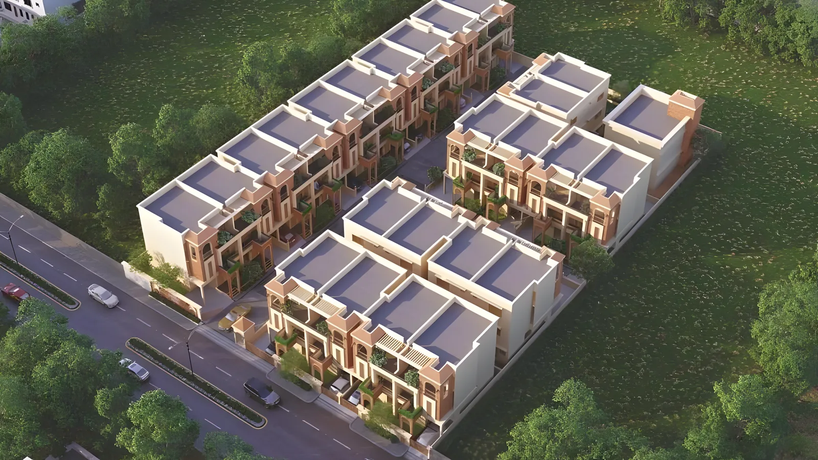Aerial view of Jagnath Nagar, Vadodara