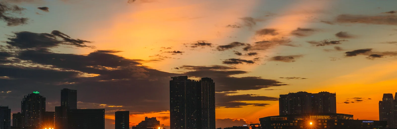 Skyline of Makarpura, Vadodara at golden hour