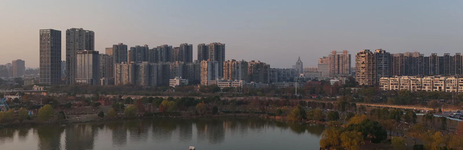 Skyline of Nandesari GIDC, Vadodara at golden hour