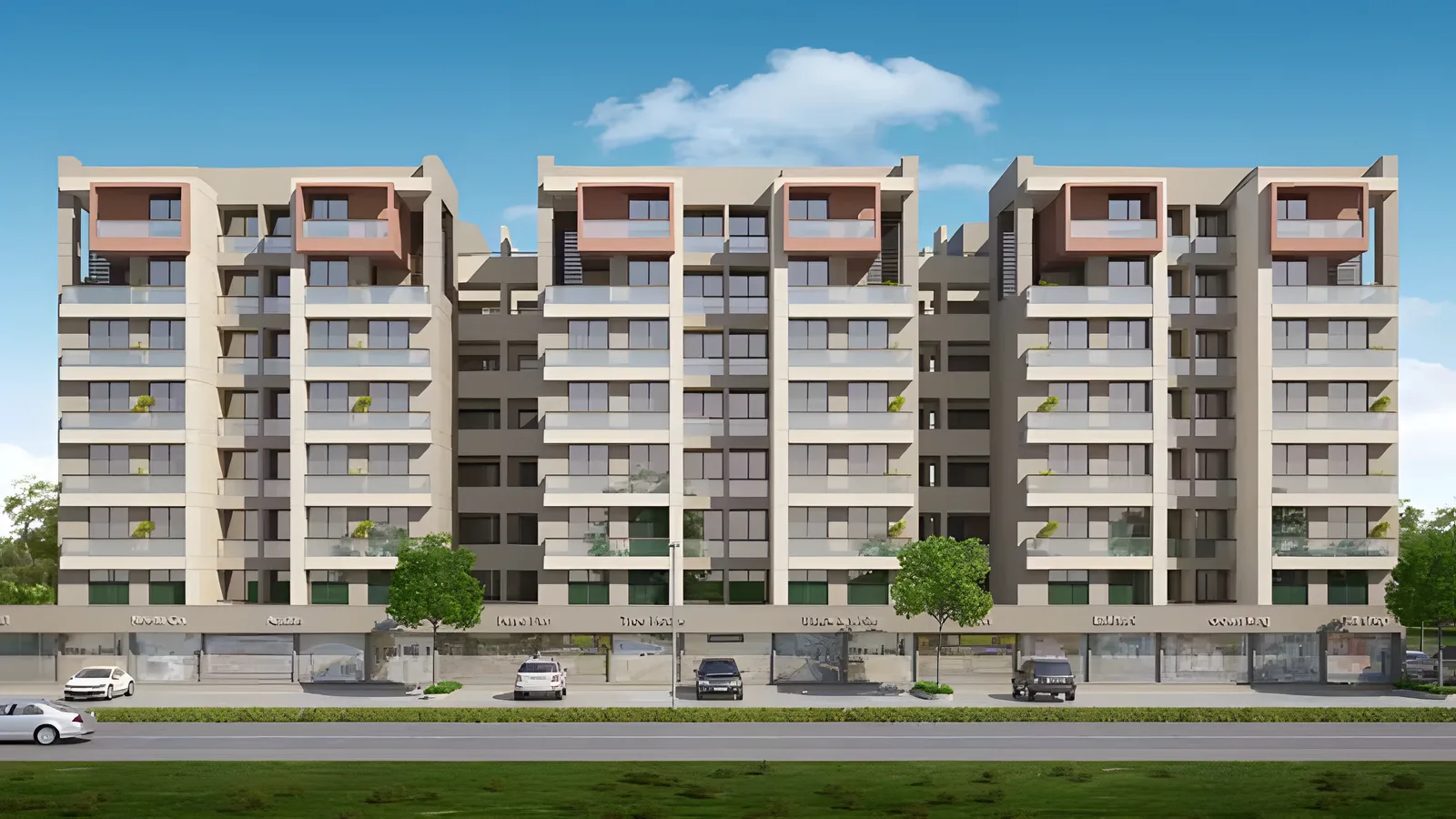 Aerial view of New Waghodia Road, Vadodara