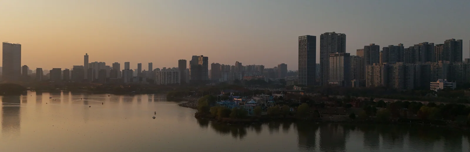 Skyline of ONGC Colony, Vadodara at golden hour