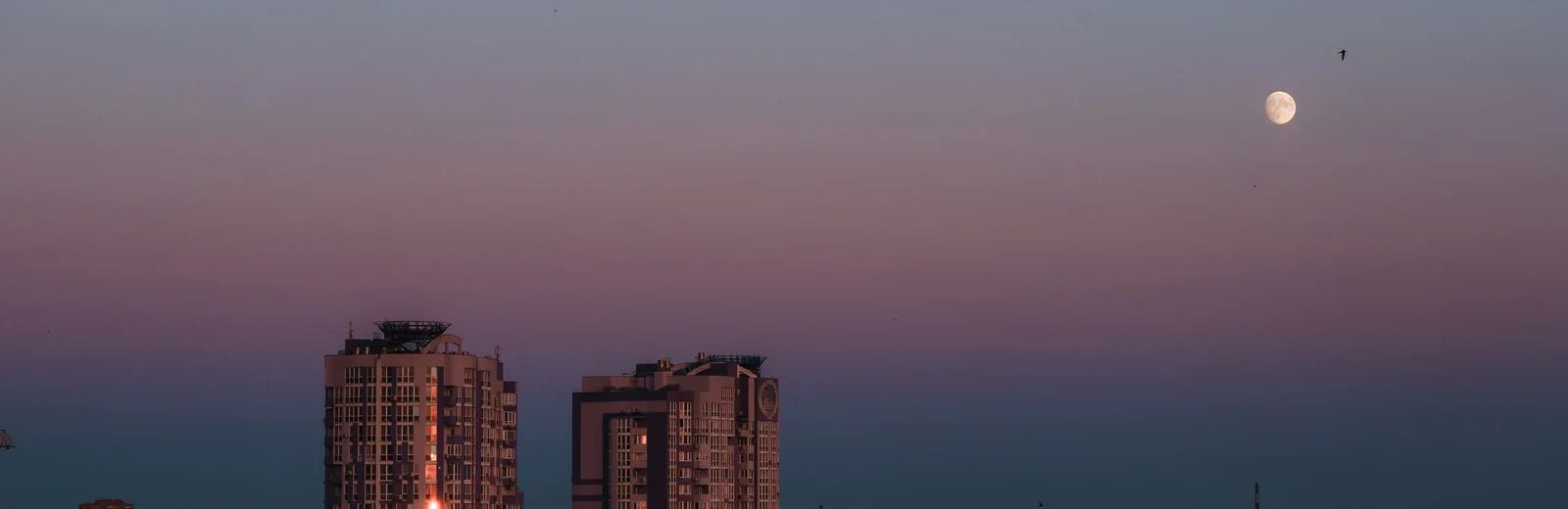 Skyline of Panchvati Chowk, Vadodara at golden hour