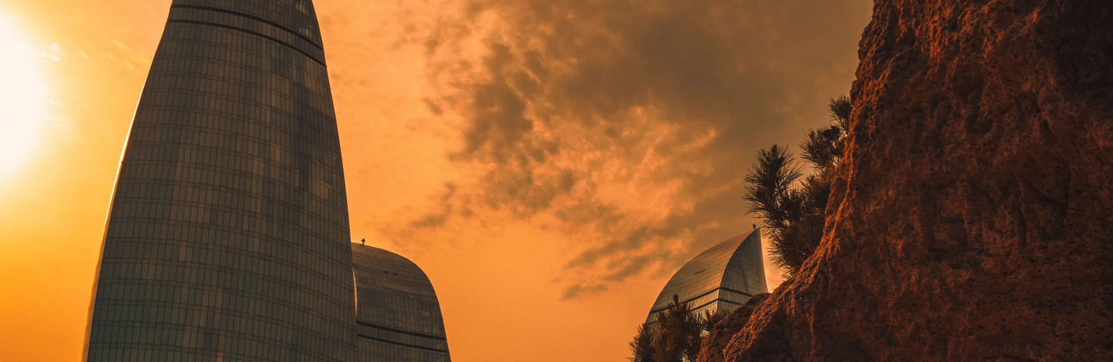 Skyline of Baghella, Varanasi at golden hour