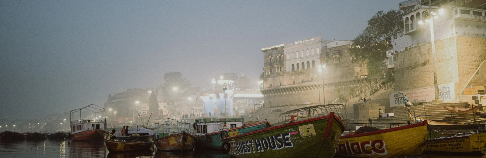 Skyline of Churamanpur, Varanasi at golden hour